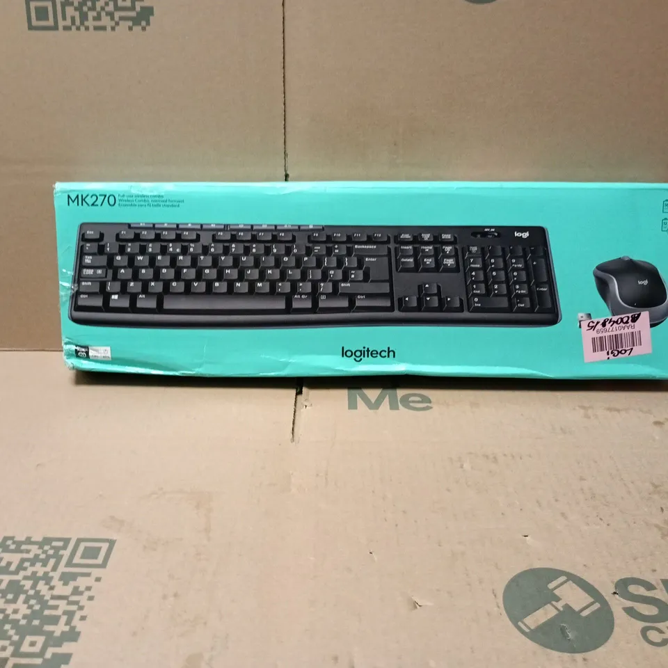 LOGITECH MK270 WIRELESS COMBO KEYBOARD AND MOUSE BOXED