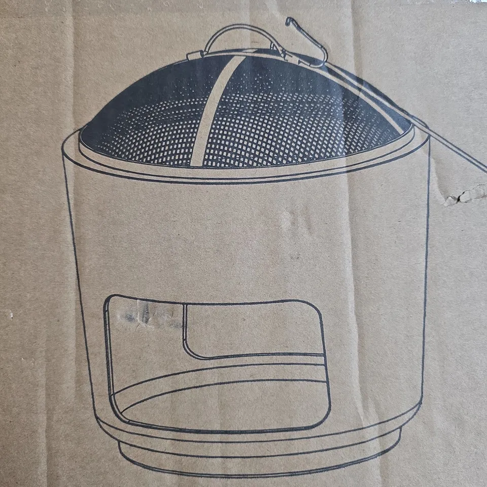 BOXED MGO FIRE FIRE PIT WITH WOOD STORE