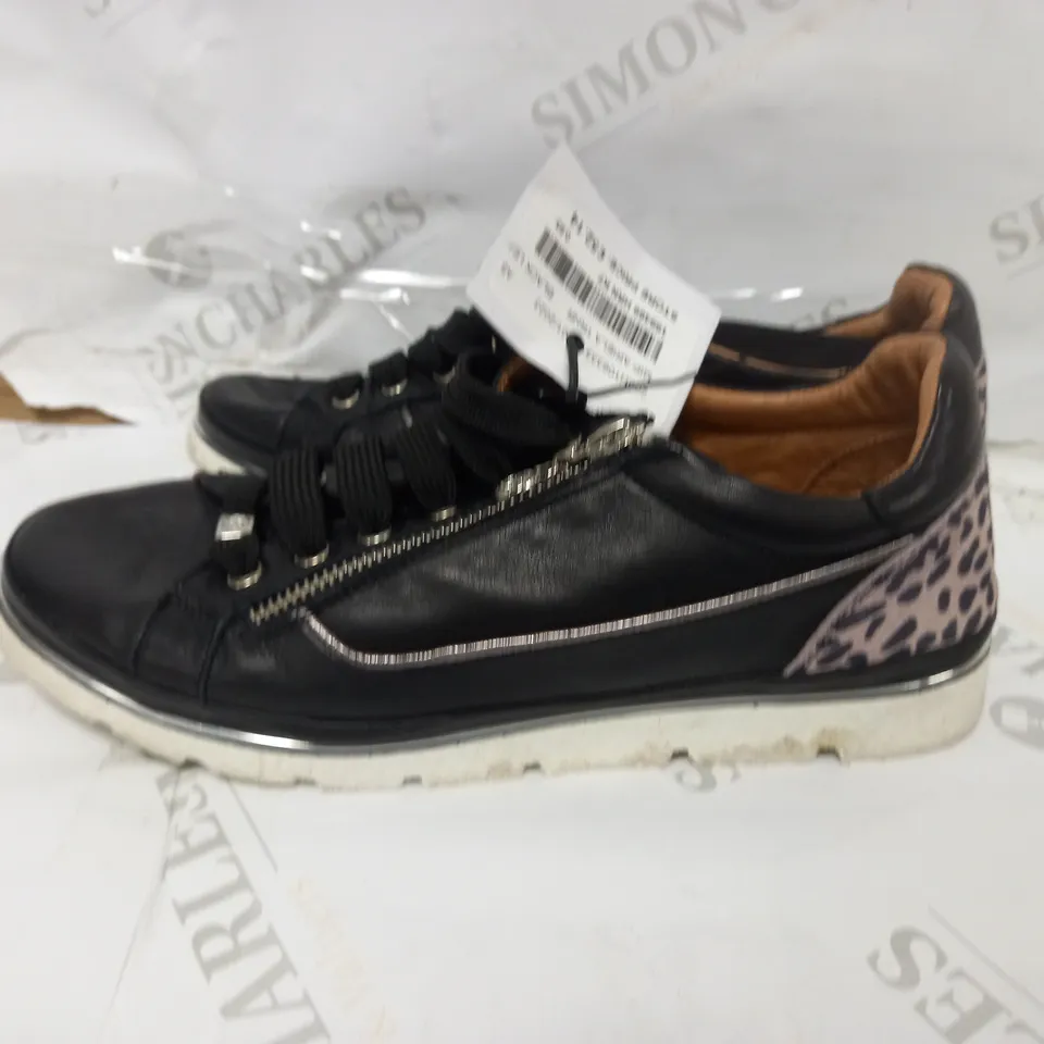 MODA IN PELLE ARIELA BLACK TRAINER SIZE 7 UK