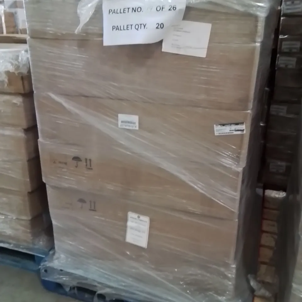 PALLET CONTAINING A LARGE QUANTITY OF BRAND NEW PINILLA FRENCH CHIC SIDEBOARDS 