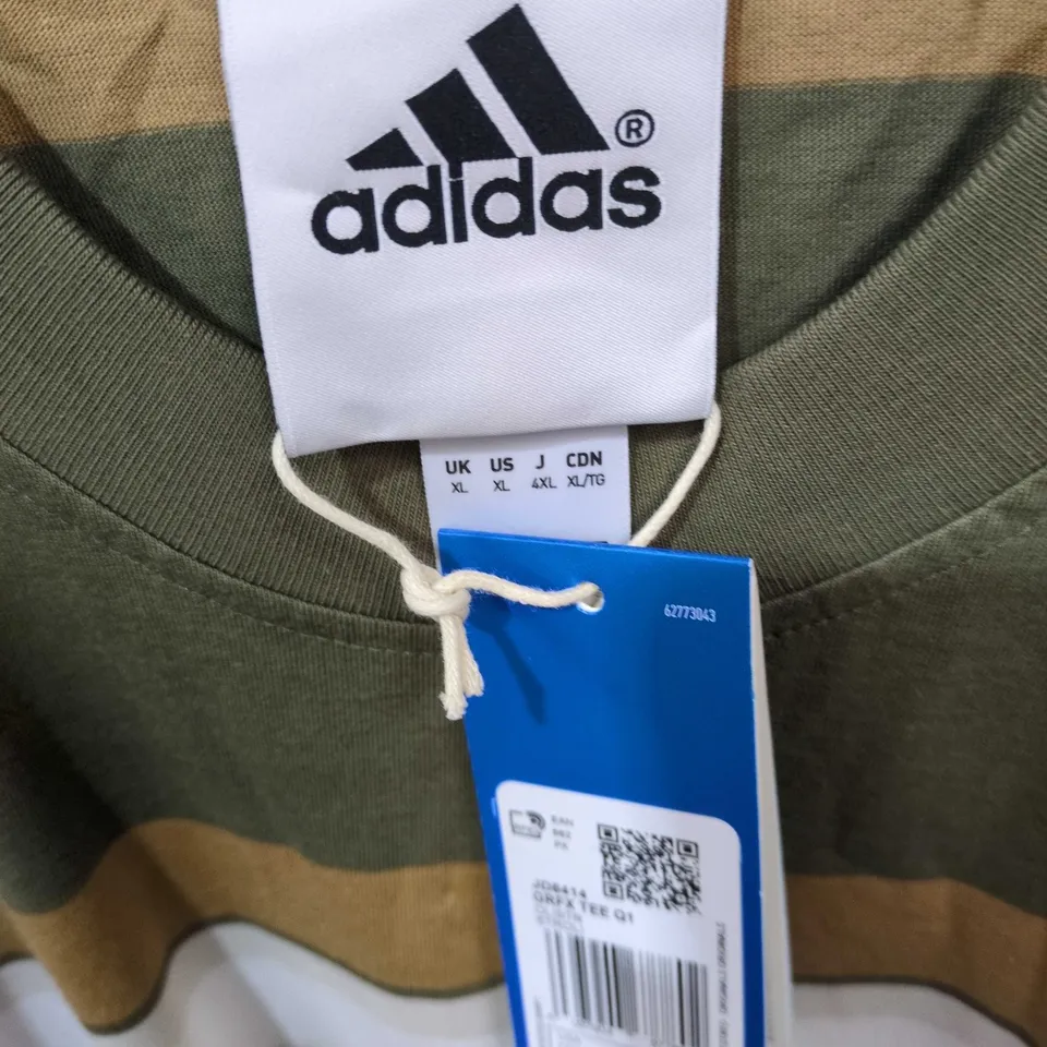 ADIDAS STRIPED CAMOUFLAGE T-SHIRT – UK XL