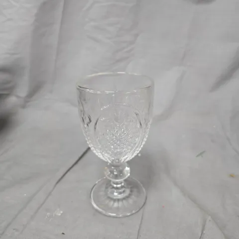6X CRYSTAL CUT-GLASS STEMMED GOBLET 