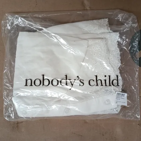 BAGGED NOBODY'S CHILD ELENA TOP IN WHITE SIZE MEDIUM