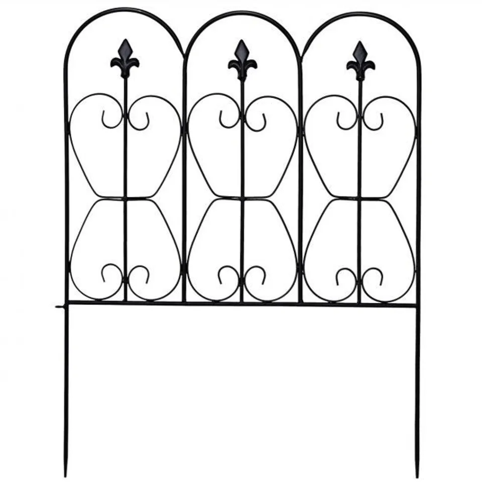 BOXED GARDEN FENCING PANELS FOR DECORATION WITH ARCHED AND INTER-LOCKABLE DESIGN (1 BOX)