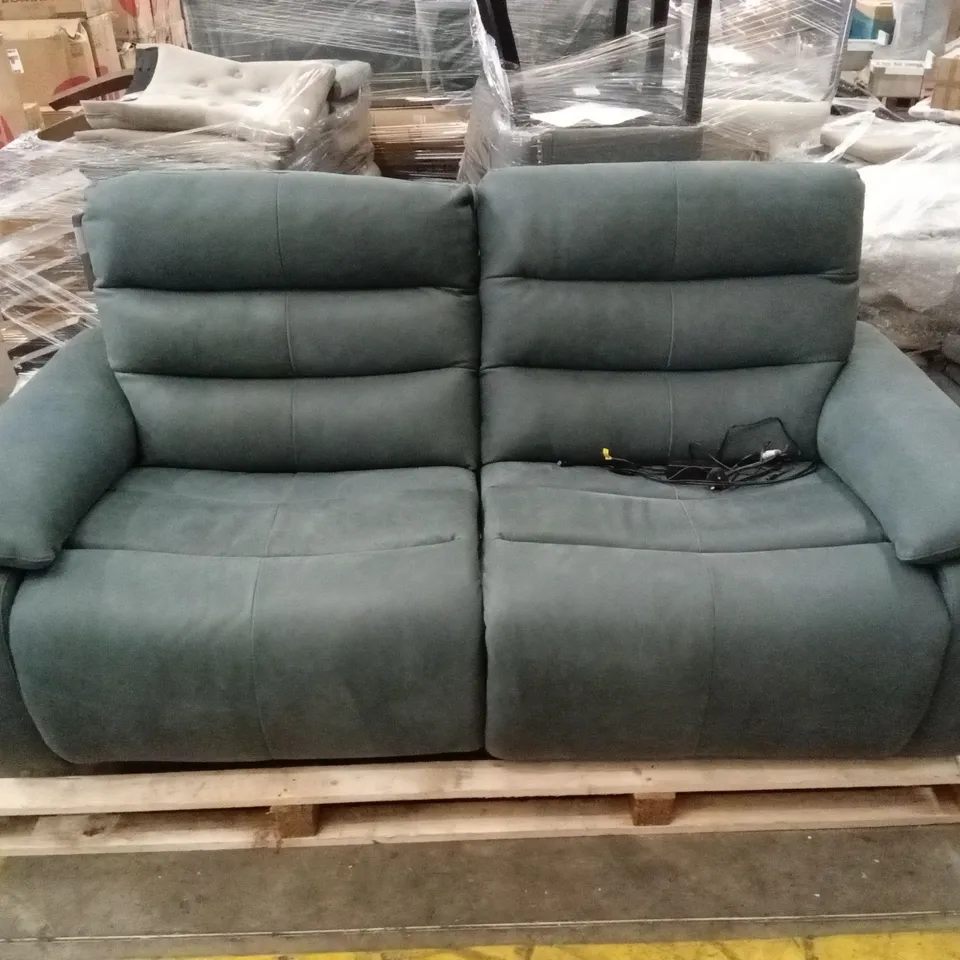 QUALITY DESIGNER ITALIAN MADE ALBA 3 SEATER LEATHER, LARGE LUMBAR ELECTRIC RECLINER SOFA