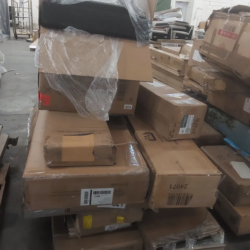 PALLET CONTAINING A LARGE QUANTITY OF ASSORTED FURNITURE PARTS