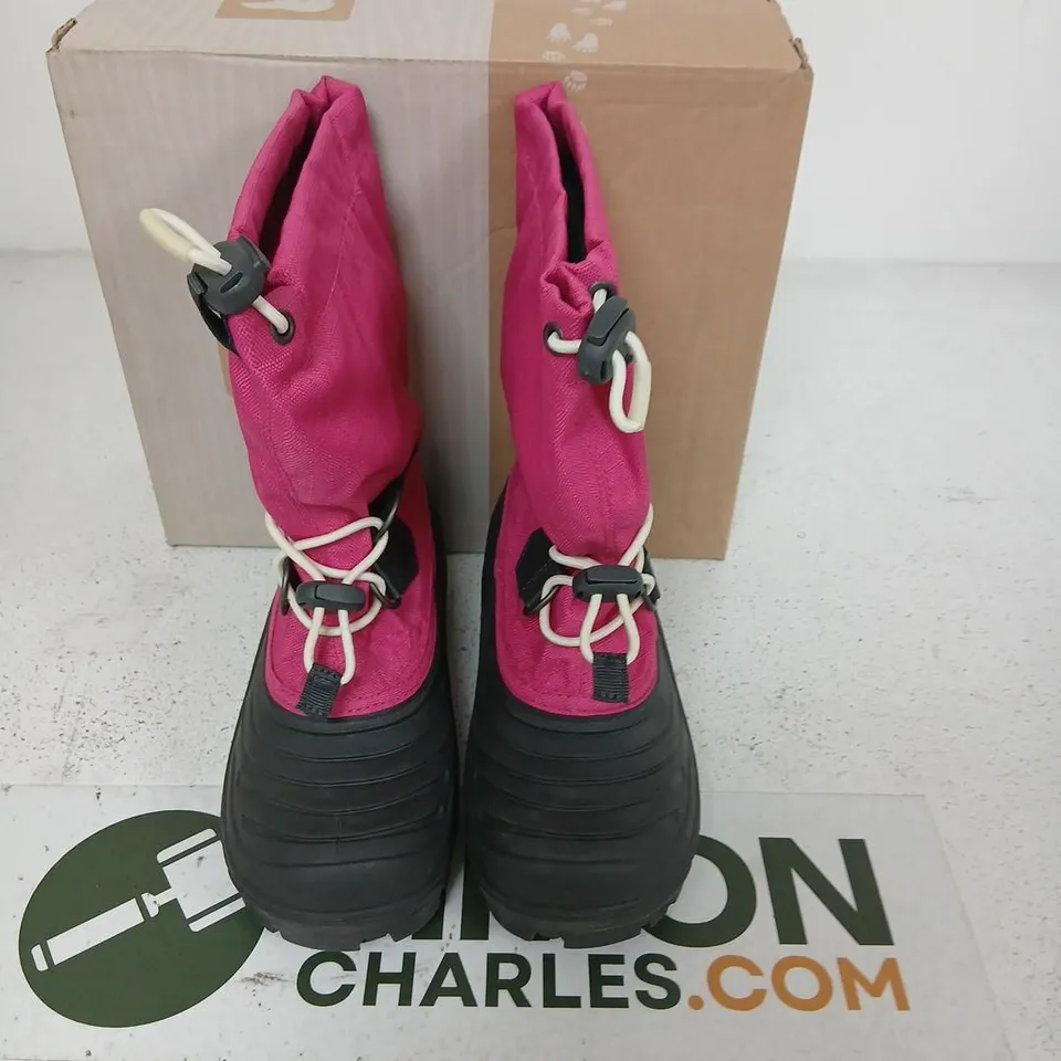 SOREL SUPER TROOPER CHILD SNOW BOOTS – PINK, UK 12.5 (EU 30 1/3)