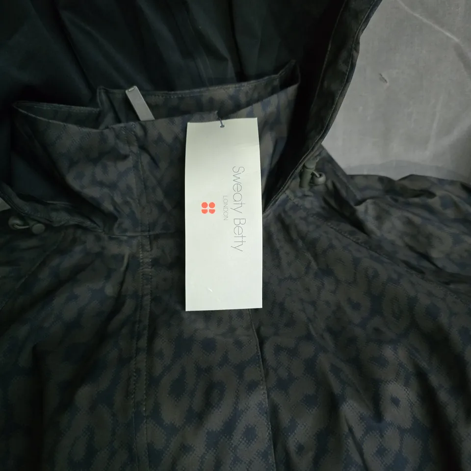 SWEATY BETTY LEOPARD PRINT HOODED PARKA – WOMEN'S, UK SIZE S