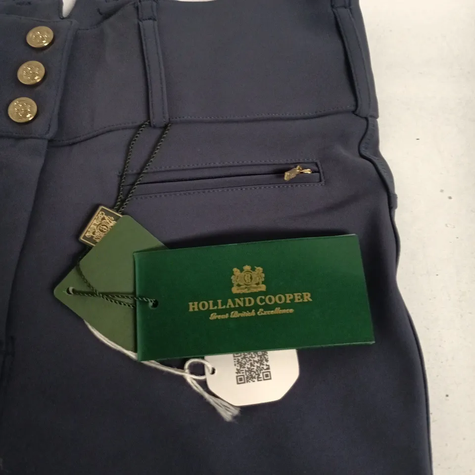HOLLAND COOPER NAVY TROUSERS - UK 8, MADE IN CHINA, TAG ATTACHED