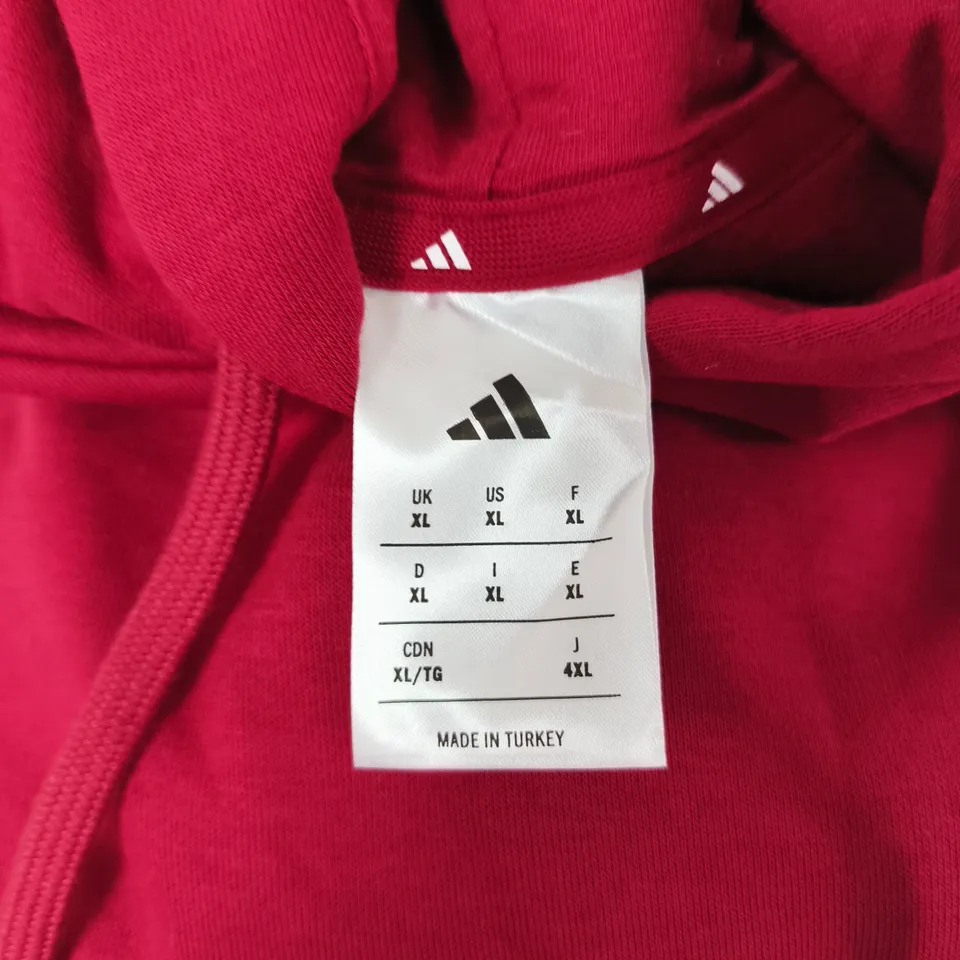 ADIDAS RED HOODIE – UK XL (US XL, FR XL)