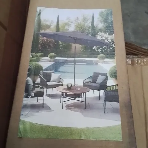 BOXED KEPLIN GARDEN PARASOL 2.3M GREY