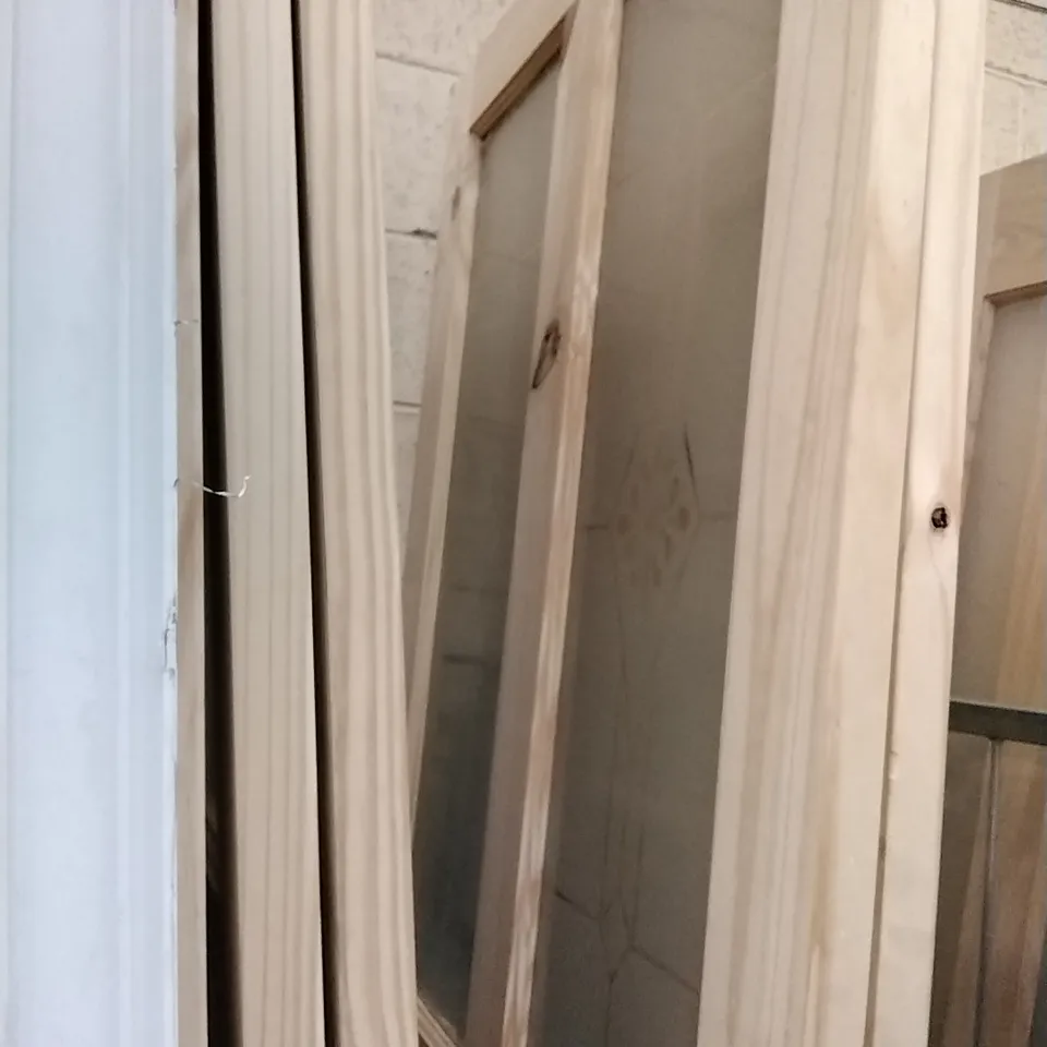 4 PANEL KNOTTY PINE GLAZED INTERNAL DOOR - 1981MM × 838MM 