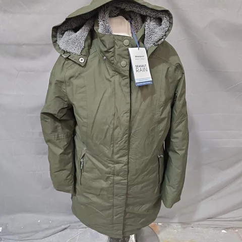 SEASALT CORNWALL JANELLE COAT – WOODLAND OLIVE, UK 10 (US 6, EU 38)
