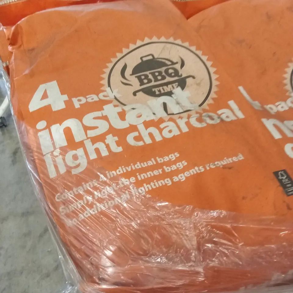 PALLET TO CONTAIN A LARGE QUANTITY OF BBQ TIME INSTANT LIGHT CHARCOAL 