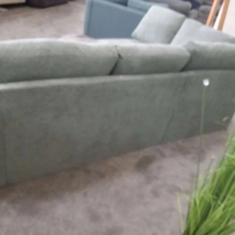 DESIGNER BINGHAM GREY FABRIC CORNER SOFA