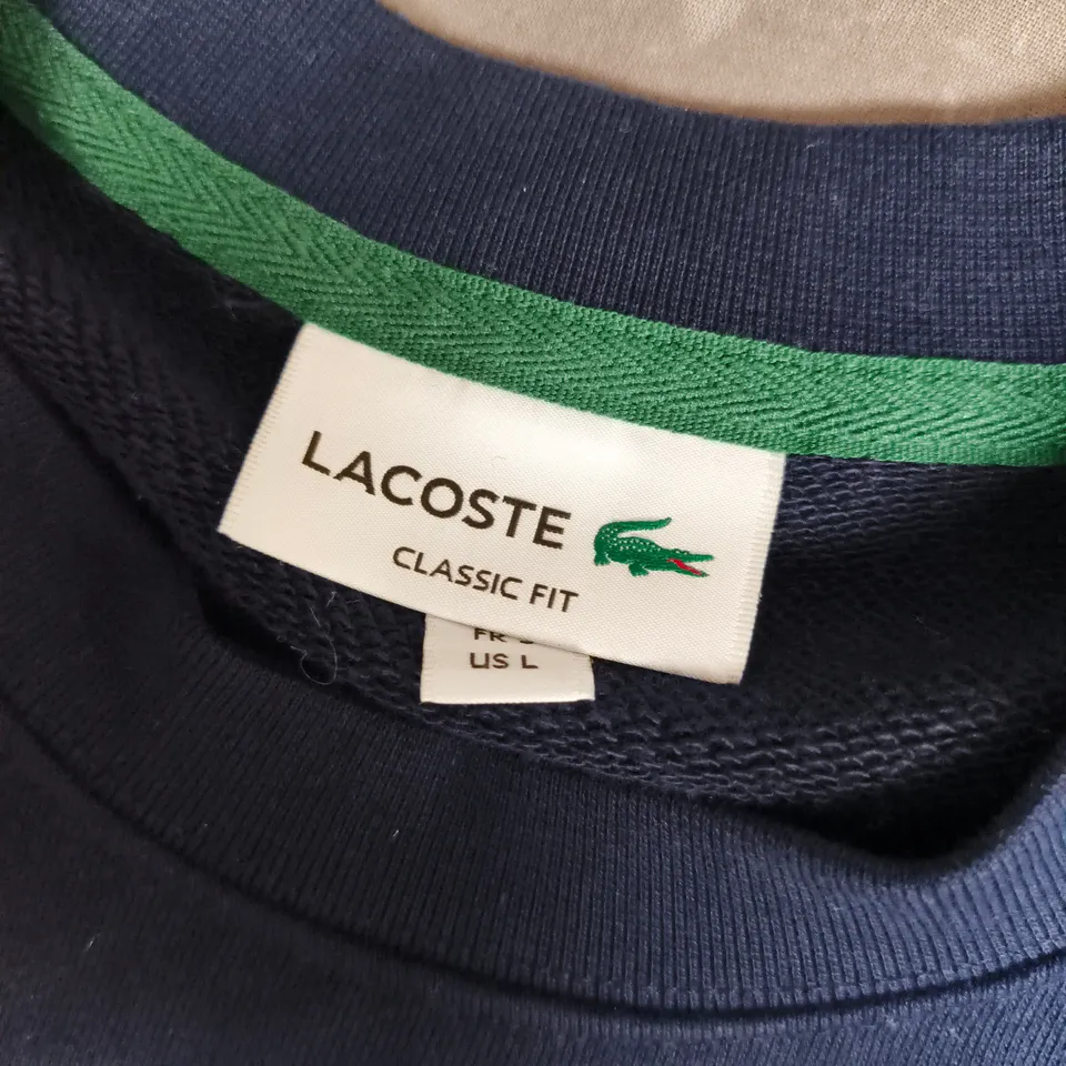 LACOSTE CLASSIC FIT JUMPER IN NAVY - US L