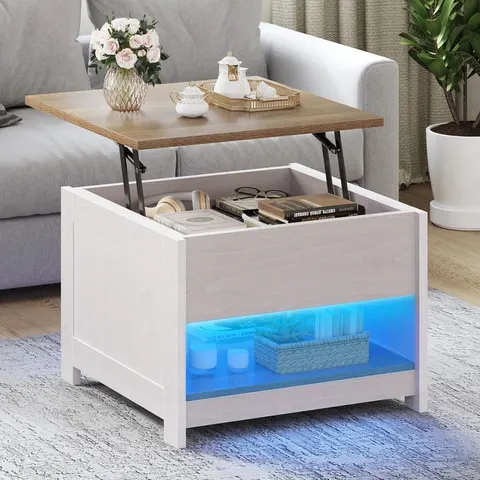 BOXED METRO LANE SQUARE LIFT TOP COFFEE TABLE WITH STORAGE STYLISH CENTRE