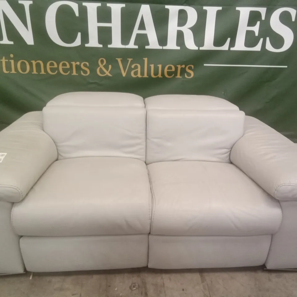 2 SEATER SOFA - GREY LEATHER