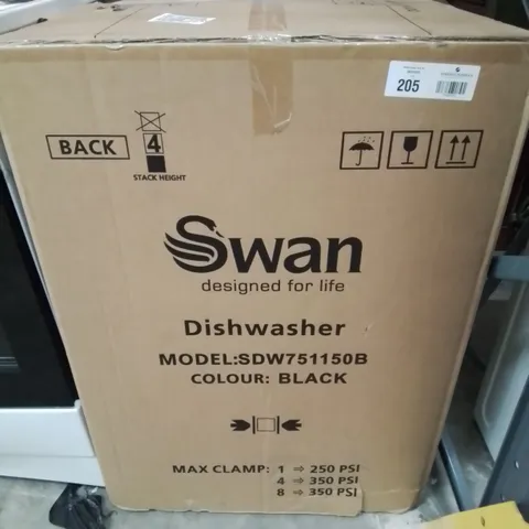 BOXED SWAN SDW751150B 12-PLACE FULLSIZE DISHWASHER - BLACK