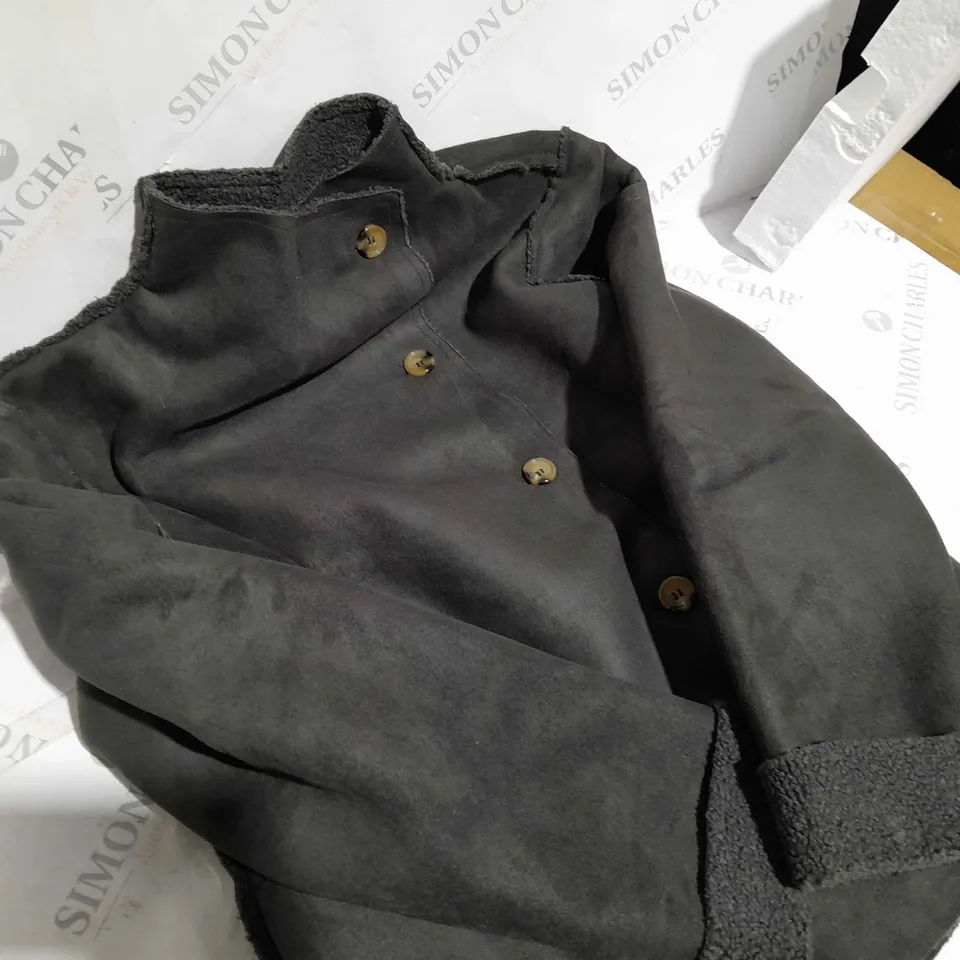 WOOL LINED WINTER COAT GREY 