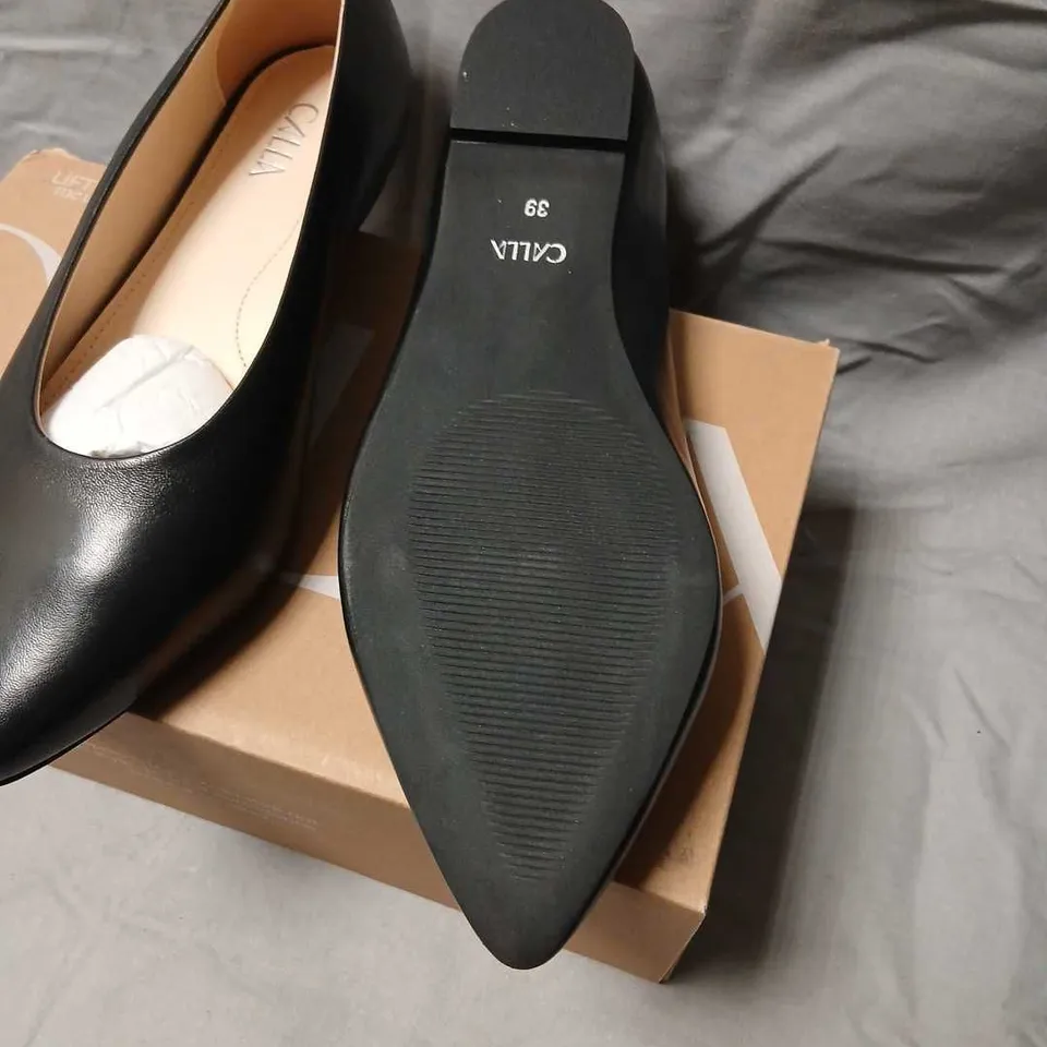 CALLA AGATA BLACK LEATHER SHOES – WOMEN'S UK 6 (EU 39)