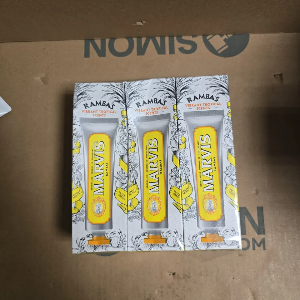 MARVIS TOOTHPASTE – VIBRANT TROPICAL SCENTS, 6 X 75ML TUBES