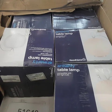 PALLET CONTAINING A VERY LARGE QUANTITY OF ARMANTY TABLE LAMPS 