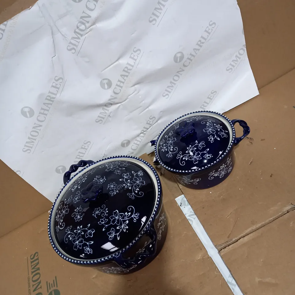 TEMP-TATIONS CERAMIC ROUND CASSEROLE BAKER SET 