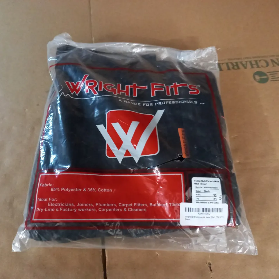 BAGGED WRIGHT FITS HOLSTER MULTI POCKET WORK WEAR TROUSERS - W32 L33