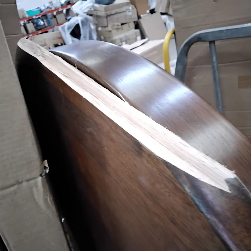 BOXED ROUNDED EXTENDABLE DINING TABLE TOP WOOD 