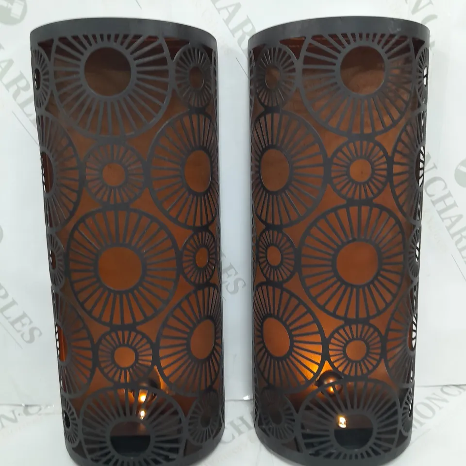 LUXFORM SET OF 2 SOLAR WALL LANTERNS