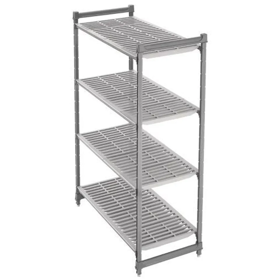 BOXED CAMBRO CAMSHELVING BASICS PLUS 4 TIER SHELVING STARTER UNIT 1830 X 1220 X 460MM