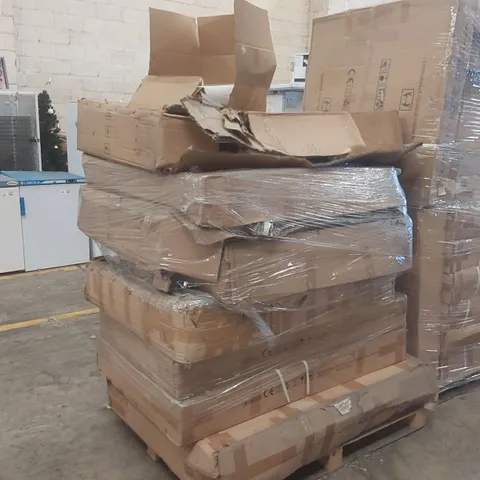 PALLET CONTAINING A LARGE QUANTITY OF ASSORTED BATHROOM FURNITURE PARTS INCLUDING: SHOWER CABIN PARTS ECT