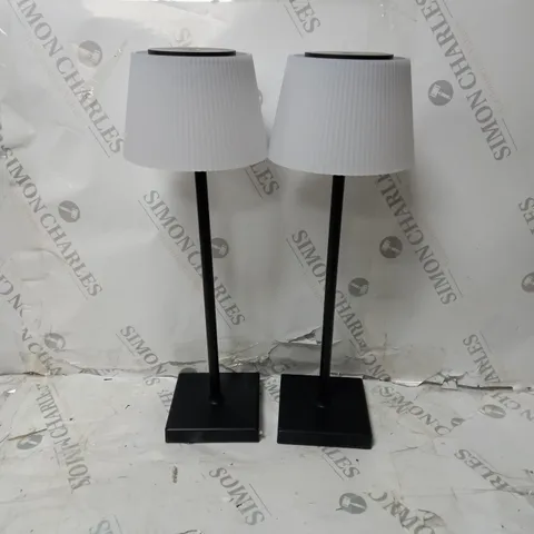 BOXED SFIXX SET OF 2 INDOOR/OUTDOOR TOUCH TABLE LIGHTS BLACK