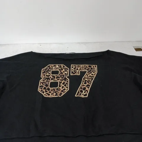 YOURS CURVE OFF SHOULDER SWEATSHIRT - BLACK SIZE UK 22-24