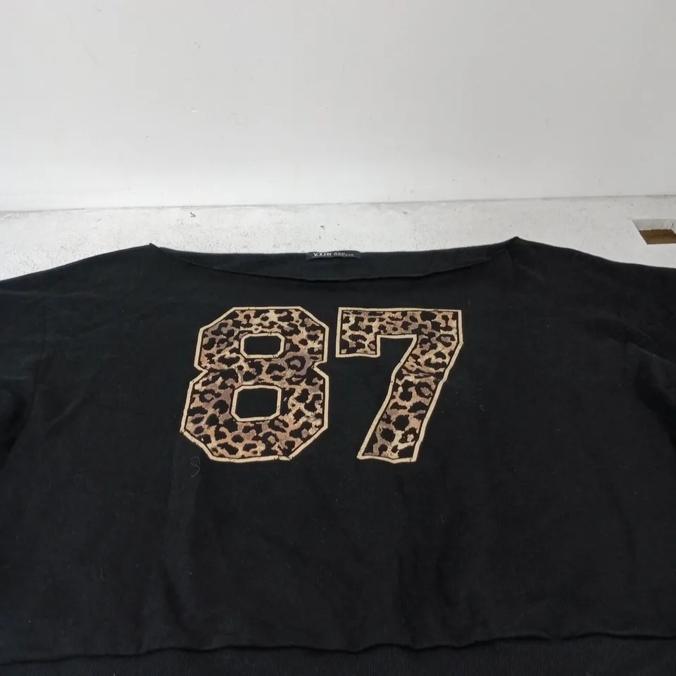 YOURS CURVE OFF SHOULDER SWEATSHIRT - BLACK SIZE UK 22-24