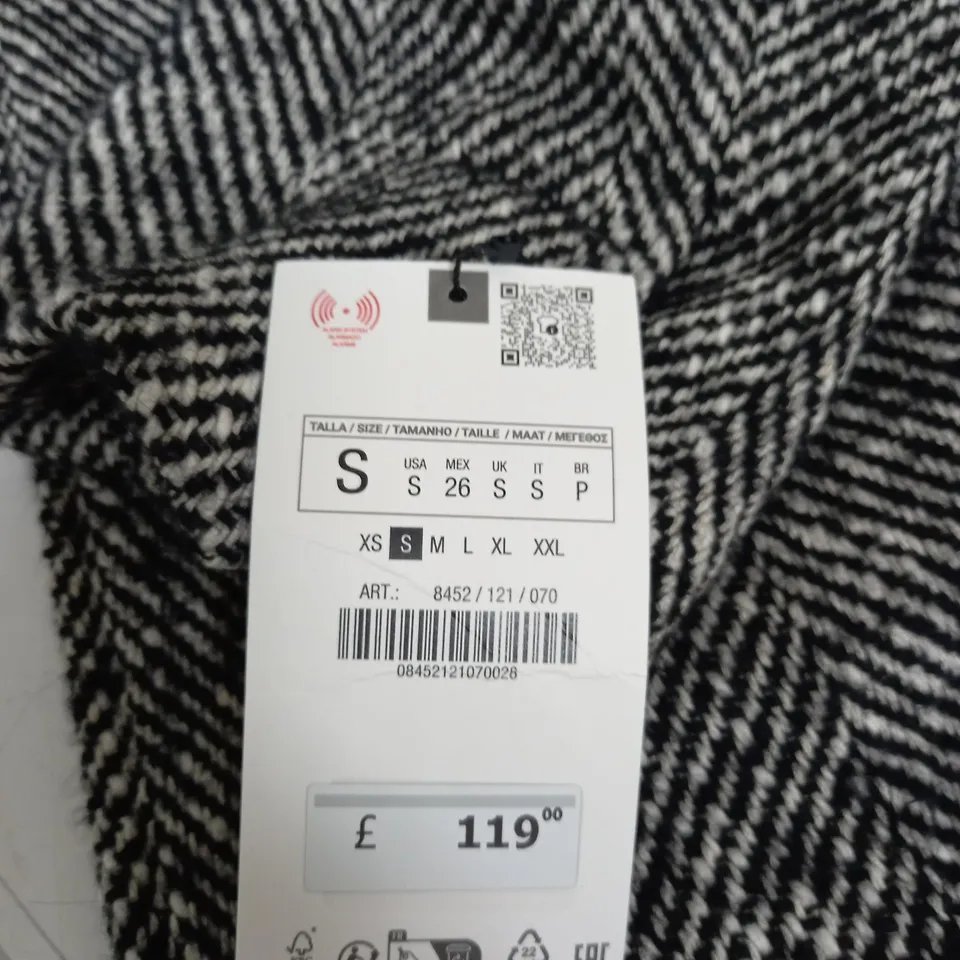 ZARA WOOL BELTED TRENCH COAT SIZE S