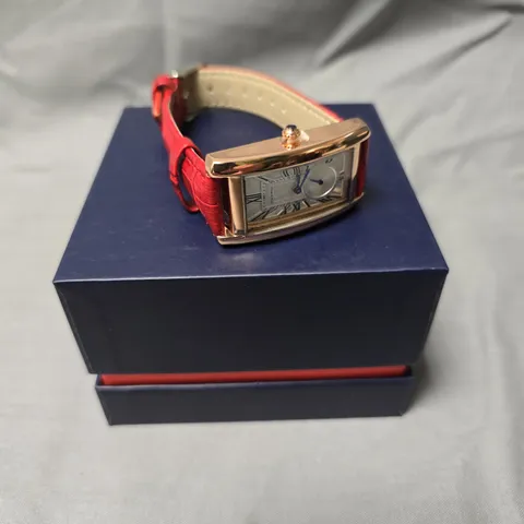 LADIES STOCKWELL WATCH – TEXTURED DIAL WITH SUB DIAL SECONDS HAND – LEATHER STRAP