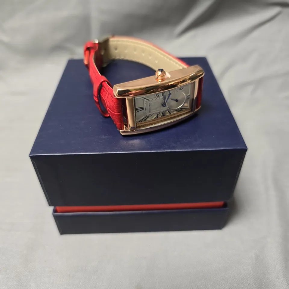 LADIES STOCKWELL WATCH – TEXTURED DIAL WITH SUB DIAL SECONDS HAND – LEATHER STRAP