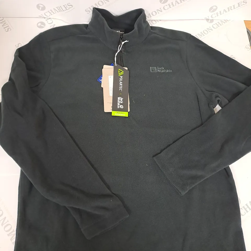 JACK WOLFSKIN 1/4 ZIPPED FLEECE SIZE M