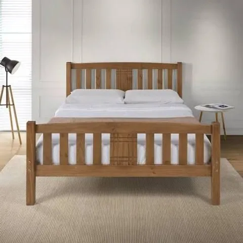BOXED SEDNA 4FT SMALL DOUBLE BED FRAME - OAK (3 BOXES)