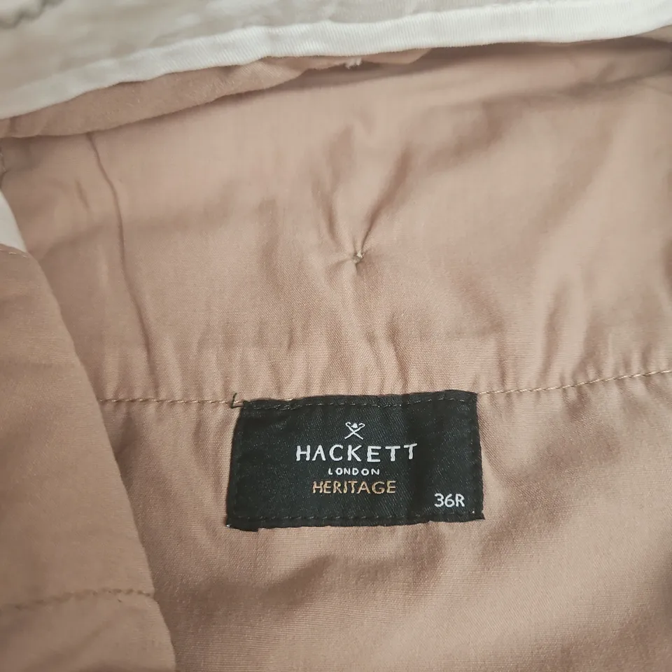 HACKETT LONDON HERITAGE OFF-WHITE CHINO TROUSERS, MEN'S 36R