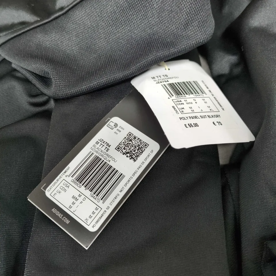 ADIDAS POLY PANEL TRACKSUIT – MEN'S, BLACK/GREY