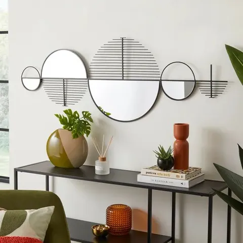 BOXED ELEMENTS MIRRORED WALL ART 