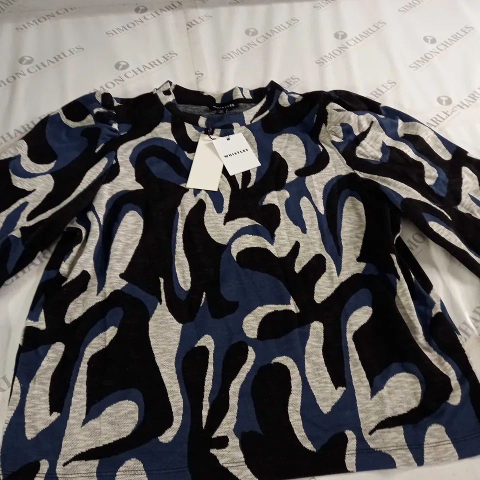 WHISTLES FOLIAGE JACQUARD JUMPER - M