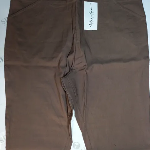 EMELIA X SUPERSTRETCH BENGALINE CROP TROUSERS IN MOCHA SIZE XL