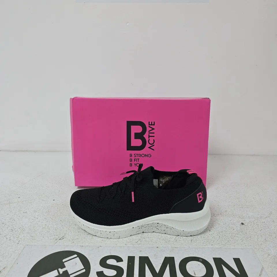 B ACTIVE LADIES OWN LABEL TRAINERS – BLACK, UK SIZE 7