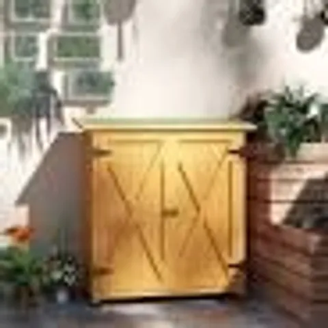 BOXED PATCHEN GARDEN 4FT W × 2FT D SOLID WOOD STORAGE SHED