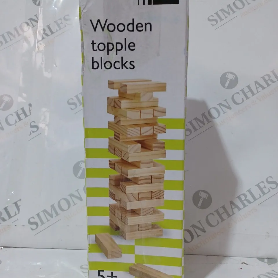 BOXED JOHN LEWIS WOODEN TOPPLE BLOCKS