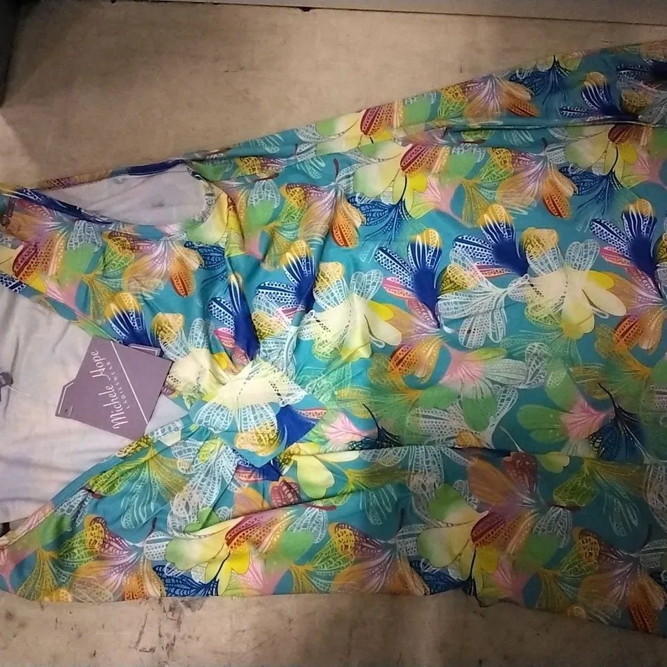 BOX CONTAINING MICHELE HOPE COLOURFUL TOP , SIZE 10/12 , 5 PCS 
